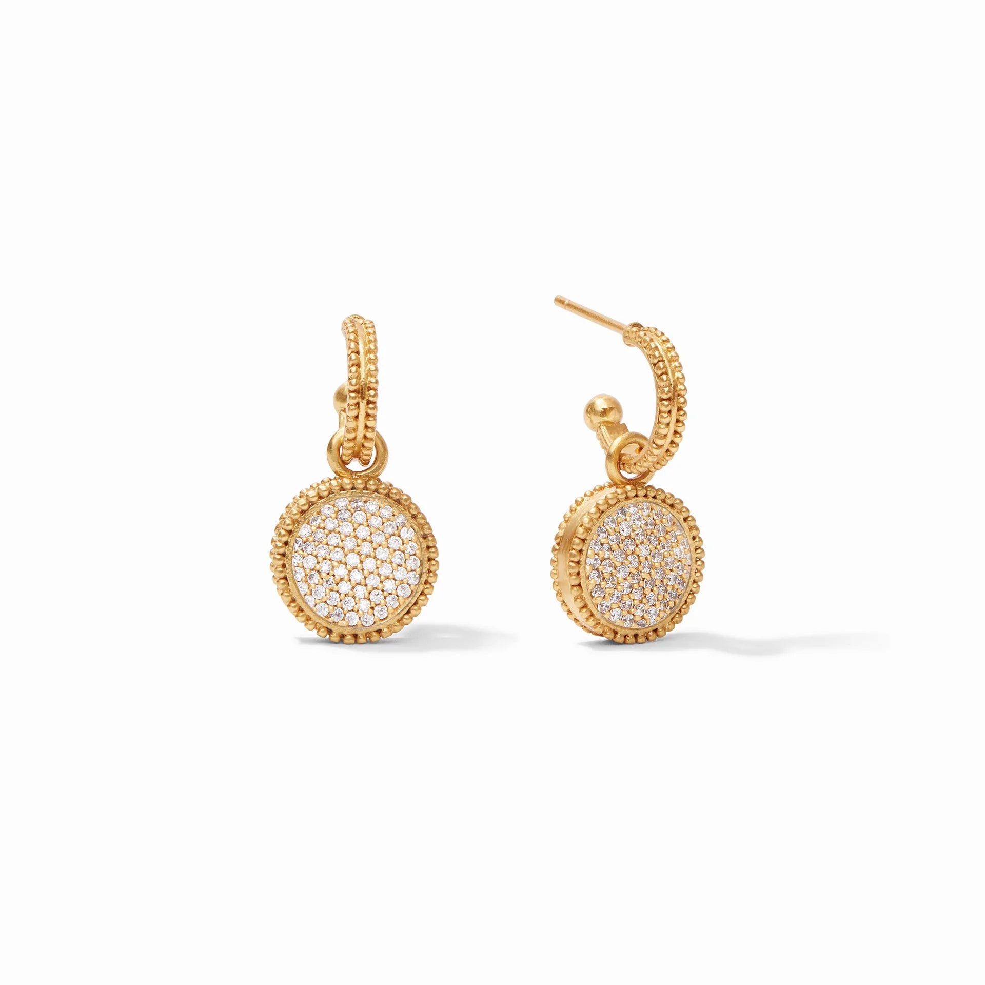 Fleur-de-Lis Hoop & Charm Earring - Molly + Kate 