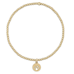 Classic Gold Bead Paw Print Charm Bracelet - Molly + Kate 