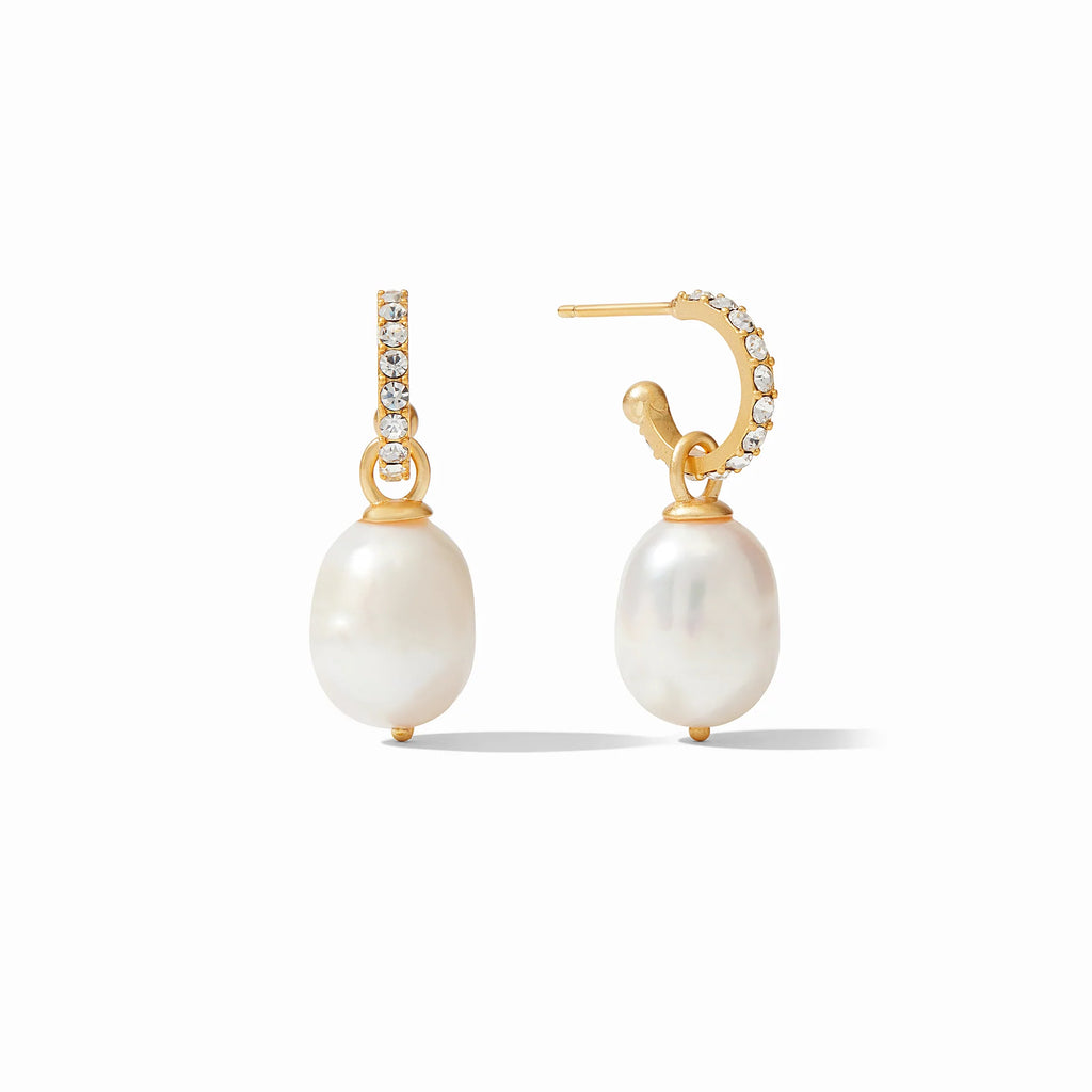 Odette Pearl Hoop & Charm Earring - Molly + Kate 