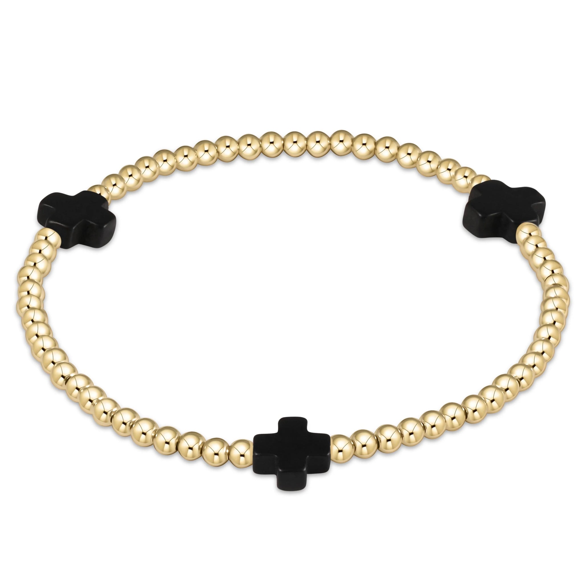 Signature Cross 3mm Bead Bracelet - Molly + Kate 