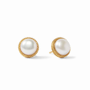 Fleur-de-Lis Pearl Stud - Molly + Kate 