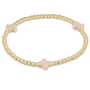 Signature Cross 3mm Bead Bracelet - Molly + Kate 