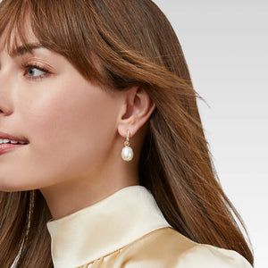 Odette Pearl Hoop & Charm Earring - Molly + Kate 