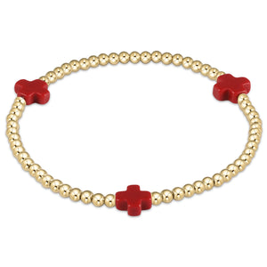 Signature Cross 3mm Bead Bracelet - Molly + Kate 