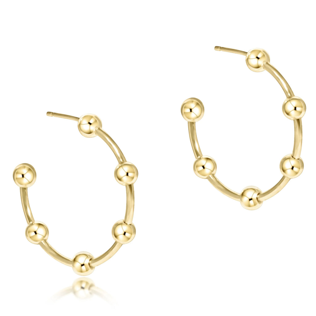 Beaded Simplicity Gold Hoops - Molly + Kate 