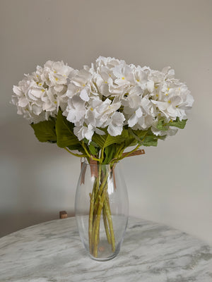 20 " Real Touch White Hydrangea Stem - Molly + Kate 