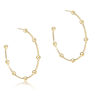 Beaded Simplicity Gold Hoops - Molly + Kate 