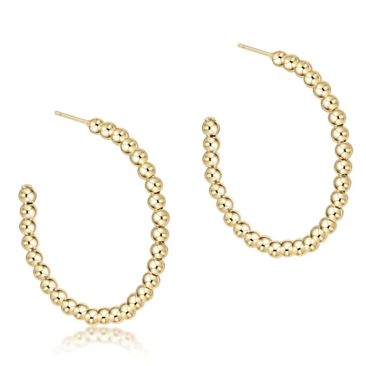 Classic Beaded Gold Hoop - Molly + Kate 