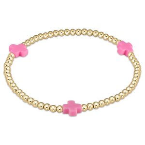 Signature Cross 3mm Bead Bracelet - Molly + Kate 